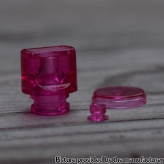 Never Normal Whistle V2 Style 510 Drip Tip + Button + Small Button for dotAIO Pod PMMA - Candy Purple