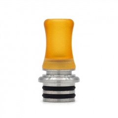 Authentic Auguse CG108P CG Pro 510 Drip Tip w/ 5 x Plugs - Silver Yellow SS-PEI