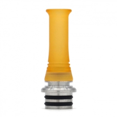Authentic Auguse CG108P CG Pro 510 Drip Tip w/ 5 x Plugs - Silver Yellow SS-PEI