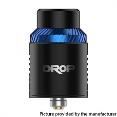 Authentic Digiflavor Drop V1.5 Dual Coil 24mm RDA w/BF Pin - Black Blue