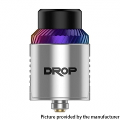 Authentic Digiflavor Drop V1.5 Dual Coil 24mm RDA w/BF Pin - Silver Blue