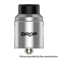 Authentic Digiflavor Drop V1.5 Dual Coil 24mm RDA w/BF Pin - Silver