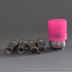 Mission Tips Whistle v2 Style Drip Tip Mouthpiece + Base for SXK BB Billet Box Mod - Pink