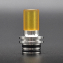 Vazzling Pioneer Style 510 MTL Drip Tip for RBA / RTA / RDA Vape Atomizer - Silver+ Brown