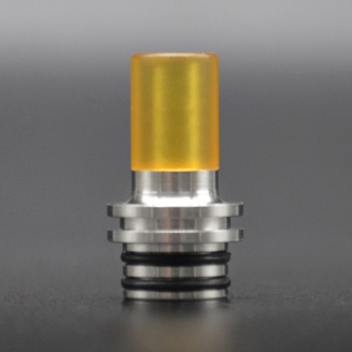 Vazzling Pioneer Style 510 MTL Drip Tip for RBA / RTA / RDA Atomizer - Silver+ Brown