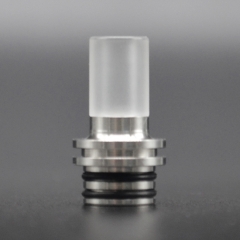 Vazzling Pioneer Style 510 MTL Drip Tip for RBA / RTA / RDA Vape Atomizer - Silver+ White