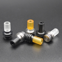 Vazzling Pioneer Style 510 MTL Drip Tip for RBA / RTA / RDA Atomizer - Silver+ Brown