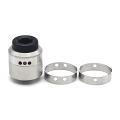 Coilturd Style 24mm RDA w/BF Pin/2 Extra AFC Ring - Silver
