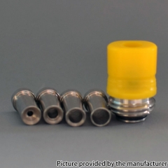 Mission Tips Whistle v2 Style Drip Tip Mouthpiece + Base for SXK BB Billet Box Mod - Yellow