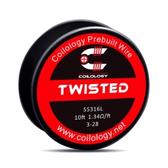 Authentic Coilology SS316 Twisted 3-28 AWG Prebuilt Spool Wire 10 Feet - 1.34ohm