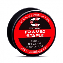 Authentic Coilology SS316 Framed Staple 28*2/38AWG Prebuilt Spool Wire 10 Feet - 0.87ohm
