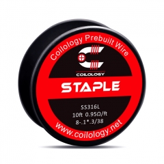Authentic Coilology SS316 Staple 3*38 GA Prebuilt Spool Wire 10 Feet - 0.95ohm