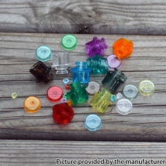 DEV Whistle V3 Style 510 PMMA Drip Tip + Switch Button + Wattage Button for DotMod DotAIO Pod - Blue