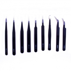 Durable Portable Steel Tweezers Set (9 PCS)