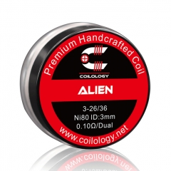 Authentic Coilology NI80 Alien Handcrafted Coil 3*26/36 AWG 3mm - 0.1ohm