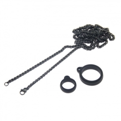 Necklace Lanyard with Connector for E-Cigarette / Pod Vape Kit / Vape Mod Kit - Black