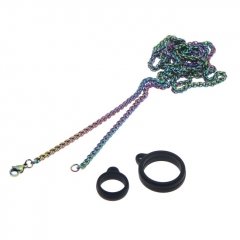 Necklace Lanyard with Connector for E-Cigarette / Pod Vape Kit / Vape Mod Kit - Rainbow