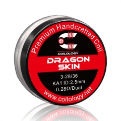 Authentic Coilology KA1 Dragon Skin Handcrafted Coil 3*28/36 AWG 2.5mm - 0.28ohm