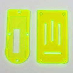 Replacement Acrylic Front + Bottom Panel Plate for Aspire Boxx Mod Kit - Fluorescent Green