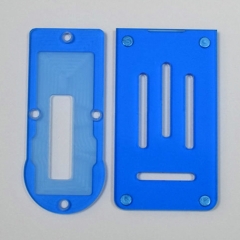 Replacement Acrylic Front + Bottom Panel Plate for Aspire Boxx Mod Kit - Blue
