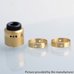 Coilturd Style 24mm RDA w/BF Pin/2 Extra AFC Ring - Gold