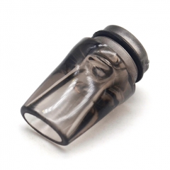510 Long PMMA Drip Tip for DotMod DotAIO Pod / Billet BB Box Mod / RDA / RTA / RDTA -  Translucent Black