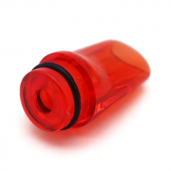 510 Long PMMA Drip Tip for DotMod DotAIO Pod / Billet BB Box Mod / RDA / RTA / RDTA -  Translucent Red