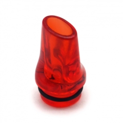 510 Long PMMA Drip Tip for DotMod DotAIO Pod / Billet BB Box Mod / RDA / RTA / RDTA -  Translucent Red