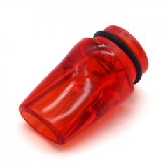 510 Long PMMA Drip Tip for DotMod DotAIO Pod / Billet BB Box Mod / RDA / RTA / RDTA -  Translucent Red