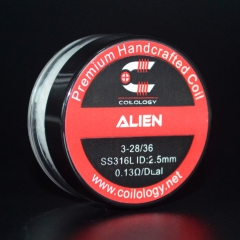 Authentic Coilology SS316 Alien Handcrafted Coil 3*28/36 AWG 2.5mm - 0.13ohm