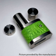 Stratum Balance Style 60W TC VW  18350 /18650 Box Mod - Silver + Green