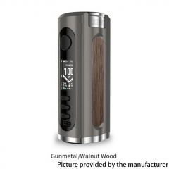 Authentic Lost Vape Grus V2 100W TC VW 21700/20700/18650  Box Mod - Gunmetal / Walnut Wood