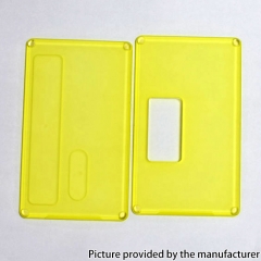 Replacement Front + Back Cover Frost Panel Plate for BB Billet Box Mod -  Yellow