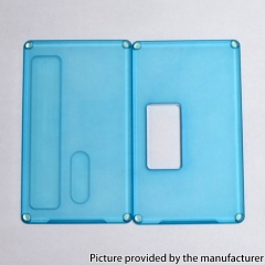 Replacement Front + Back Cover Frost Panel Plate for BB Box Mod -  Blue