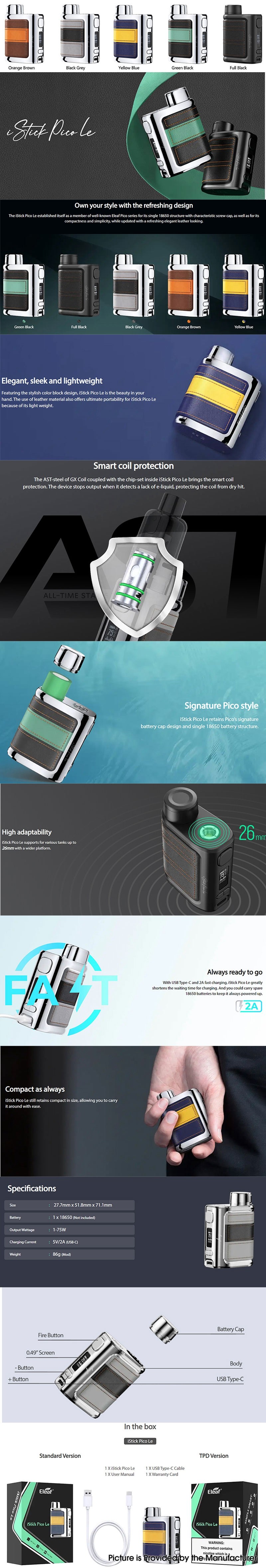 elfbar nachfüll pod läuft aus Kit iStick Pico S / Ello Vate