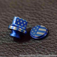 Authentic MK Mods Replacement Drip Tip + Button for SXK BB Billet Box Mod Kit - Flag