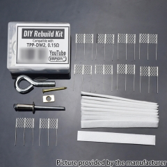 VAPJOY DIY Rebuild Kit for TPP DM2 0.15ohm Mesh Coils + Cotton + Tool