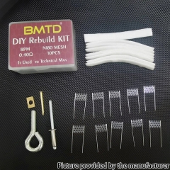 BMTD DIY Rebuild Kit for RPM 0.4ohm NI80 Mesh Coil 10PCS + Cotton + Tool