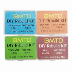BMTD DIY Rebuild Kit for Jellybox Nano 0.5ohm NI80 Mesh Coil 10PCS + Cotton + Tool