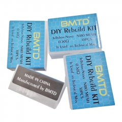 BMTD DIY Rebuild Kit for Jellybox Nano 0.5ohm NI80 Mesh Coil 10PCS + Cotton + Tool