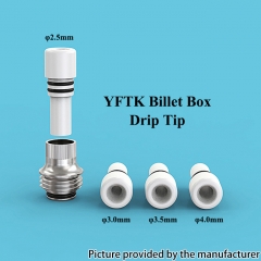 YFTK Replacement Drip Tip for Billet BB Box - White