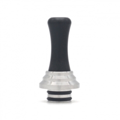 Authentic ThunderHead Creations THC Tauren MTL RTA Replacement Long 510 Drip Tip w/ Adapter - Black + Silver