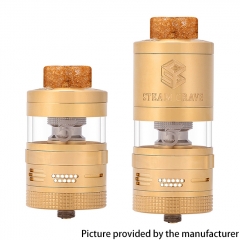 Authentic Steam Crave Aromamizer Plus V2 30mm DL RDTA Rebuildable Dripping Tank Vape Atomizer Advanced Kit 8ml/16ml -  Gold