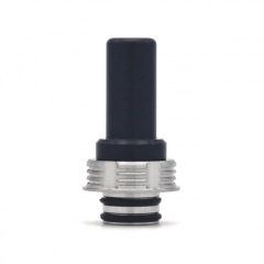 Authentic ThunderHead Creations THC Elite MTL RTA Replacement 510 Long Drip Tip With Adapter - Black SS