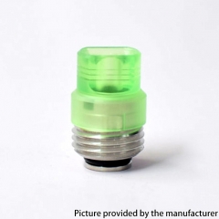 PRC Quantum Style SS Base + Acrylic 510 Drip Tip kit for SXK BB/Billet Box Mod Kit - Silver + Green
