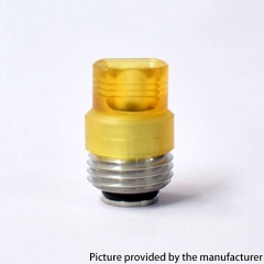 PRC Quantum Style SS Base + Acrylic 510 Drip Tip kit for SXK BB Billet Box Mod Kit - Silver + Brown