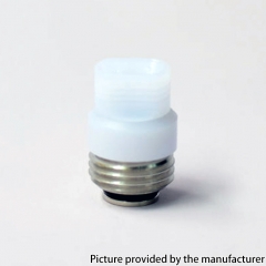 PRC Quantum Style SS Base + Acrylic 510 Drip Tip kit for SXK BB Billet Box Mod Kit - Sliver + White