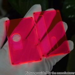 Authentic MK MODS Replacement Front + Back Cover Panel Plate for BB Billet Box - Fluo Red