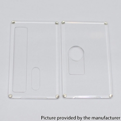Authentic MK MODS Replacement Front + Back Cover Panel Plate for BB Billet Box - Transparent