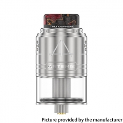 Authentic ThunderHead Creations THC & Tony Vapes Artemis II 25mm RDTA 4.5ml w/BF Pin - Silver